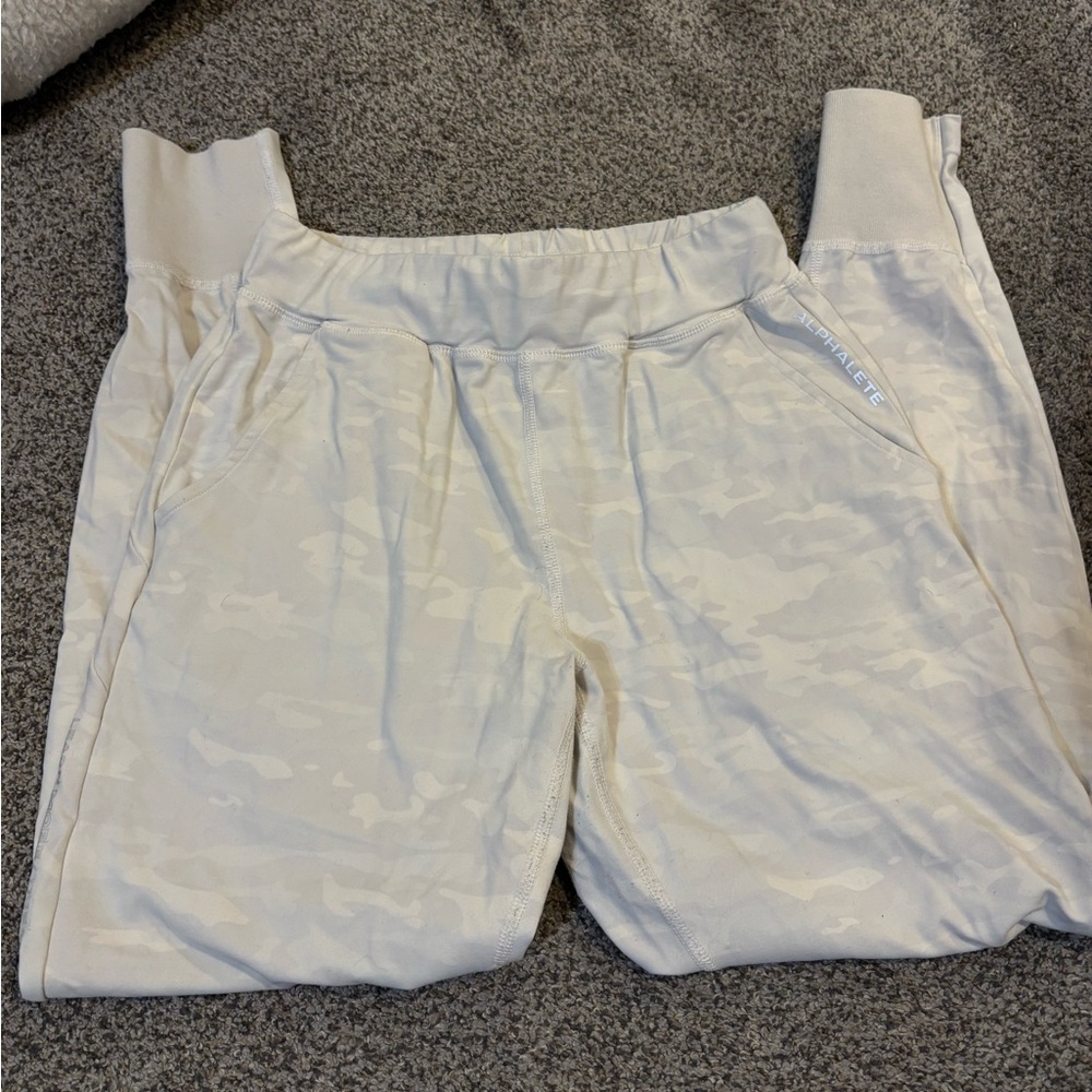 Alphalete Cream Track Pants